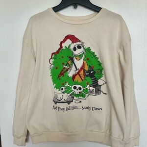 Disney Cream Jack Skellington Festive Crewneck Sweatshirt